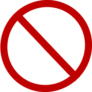 Red crossed circle