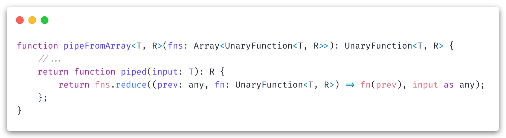 pipeFromArray source code