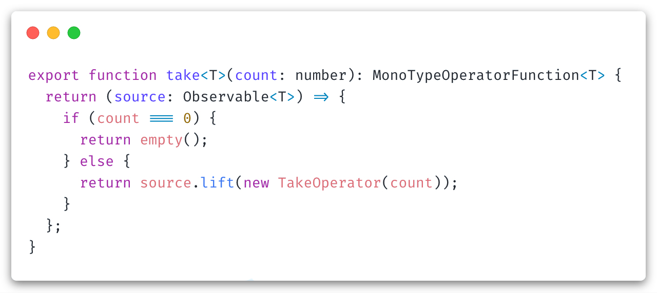 Take operator source screen