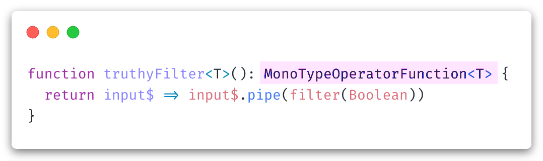 Truthy filter operator source code