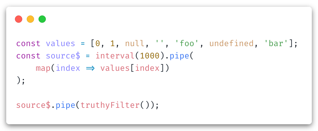Truthy filter operator Using